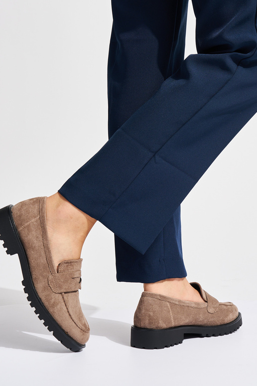 Suède mocassins voor dames