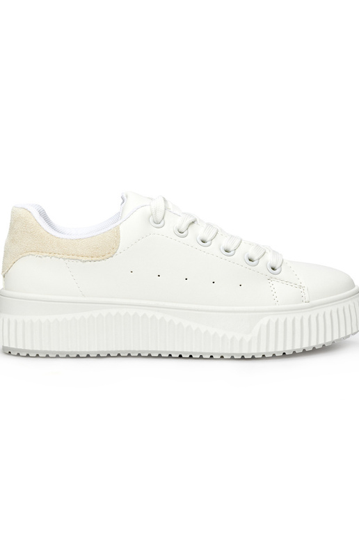 Witte klassiek model damessneaker met...