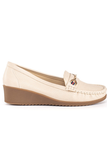 crèmekleurige mocassins met...