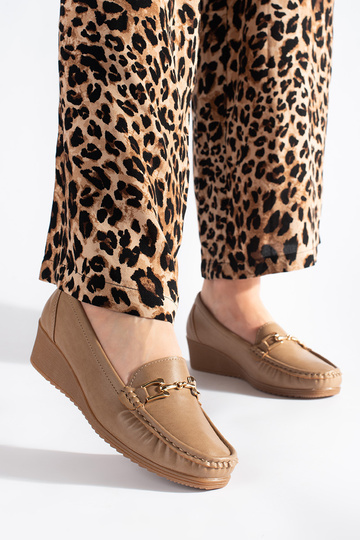 beige damesmocassins met... 2