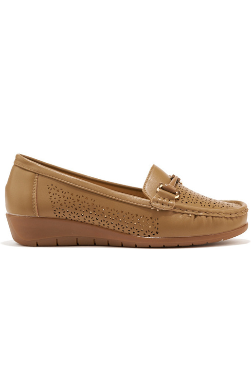 beige opengeInerkt Dames mocassins op... beige opengeInerkt Dames mocassins op...