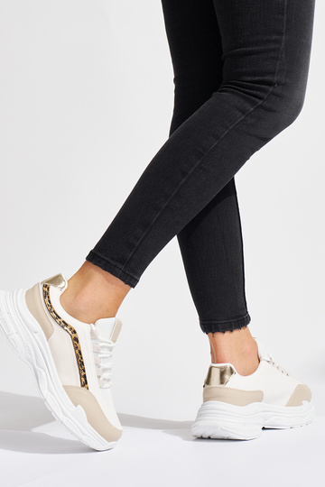crèmekleurige damessneakers... 2