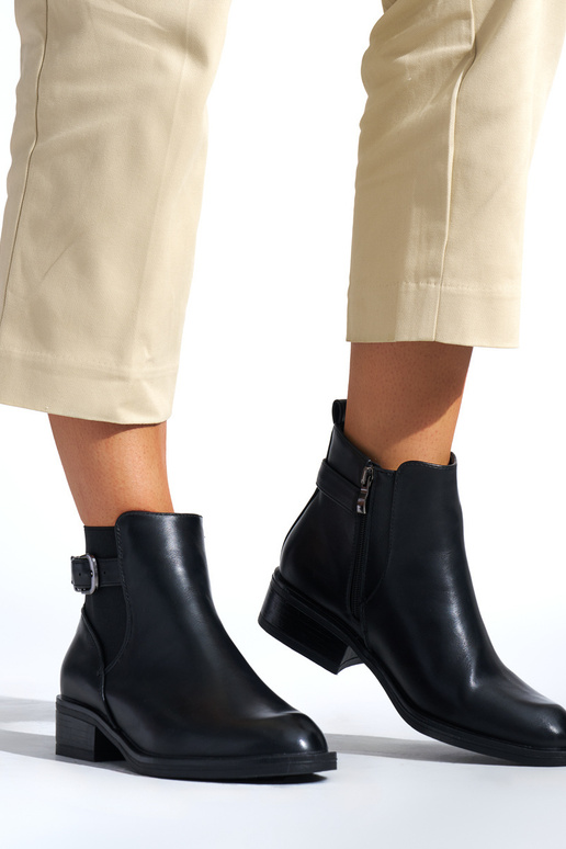 zwarte klassieke platte damesschoenen