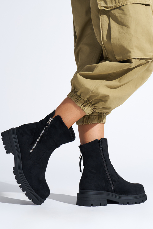 zwarte damesschoenen met decoratieve...