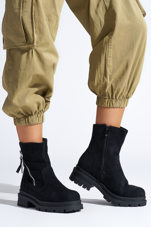 zwarte damesschoenen met decoratieve...