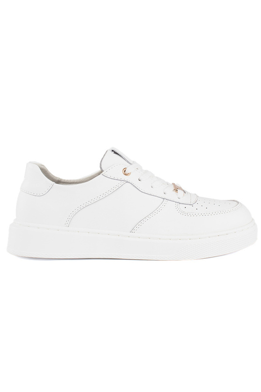 witte leren sportschoenen voor dames