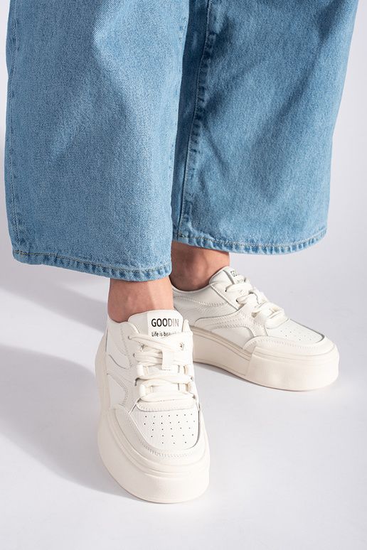 Witte klassiek model damessneaker op...