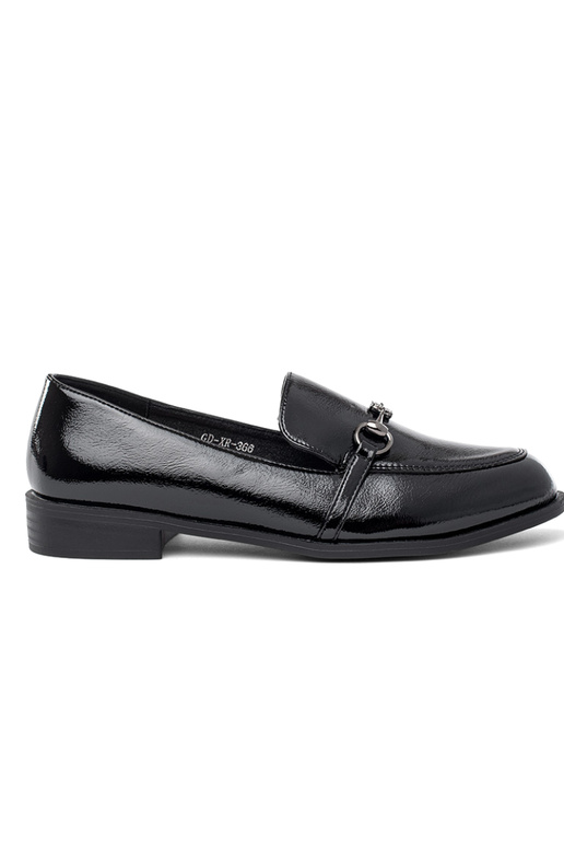 Zwarte gepatineerde dames mocassins... Zwarte gepatineerde dames mocassins...