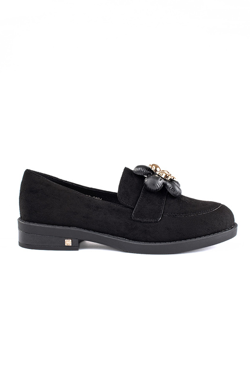 zwarte suède damesmocassins met beertjes zwarte suède damesmocassins met beertjes