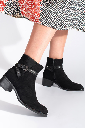 zwarte suède schoenen met... 2