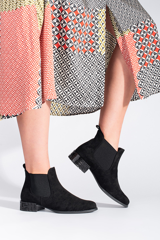 zwarte Chelsea boots met decoratieve...