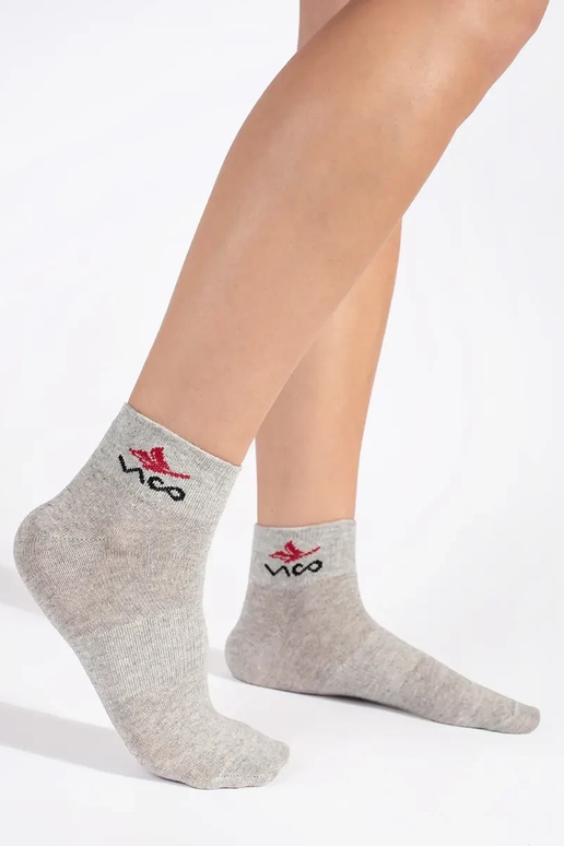 grijze dames skarpetki Vico 3 st