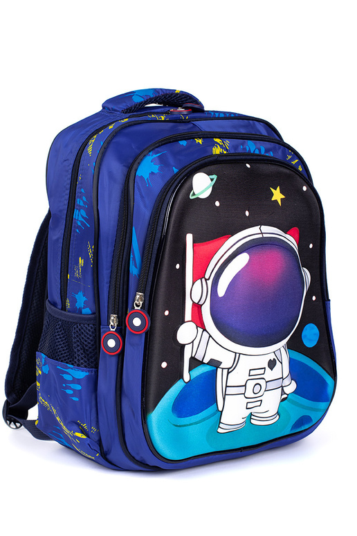 blauwe rugzak dziecięcy z cosmonauto blauwe rugzak dziecięcy z cosmonauto