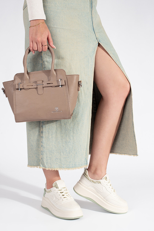 ivoor elegante handtas ze zilvermi...