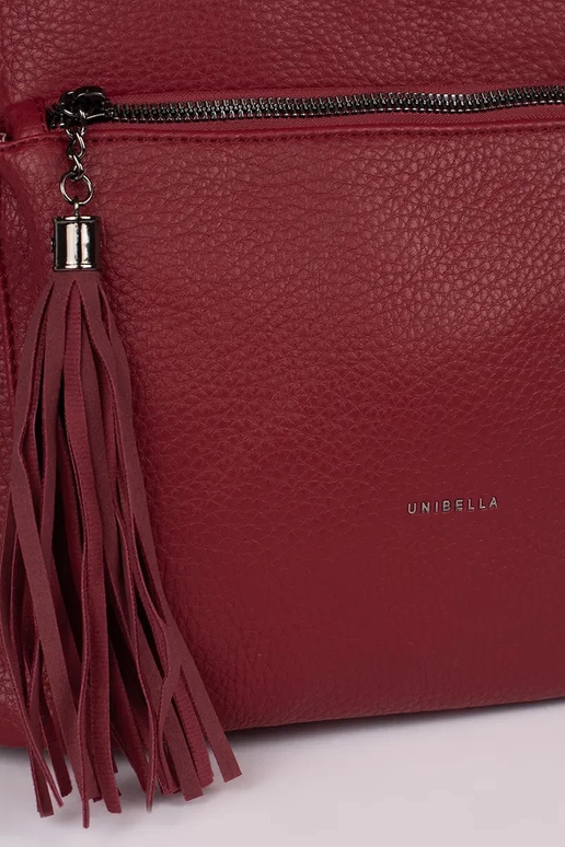 rode damestastype rugzak met kwastjes