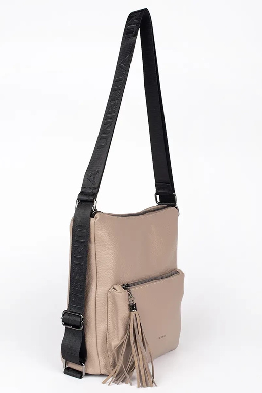 Ivoorkleurige damesrugzak met kwastjes