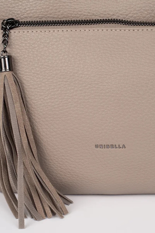 Ivoorkleurige damesrugzak met kwastjes