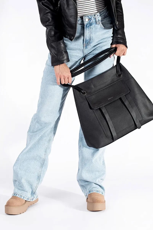 zwarte handtas shopper