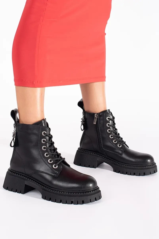 Leer zInart gebonden dames laarzen Leer zInart gebonden dames laarzen