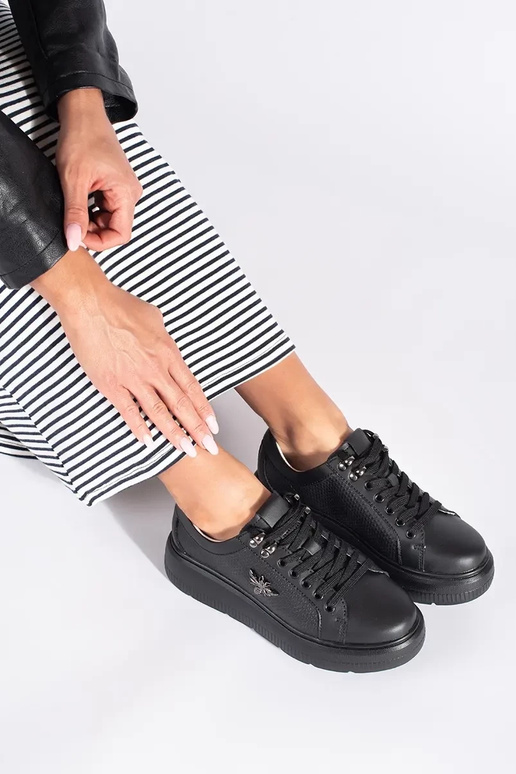Leer zInart Sneakers met platform