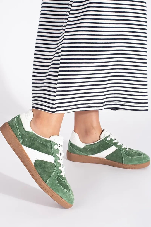 Leer zielono Initte kleur Sneakers... Leer zielono Initte kleur Sneakers...