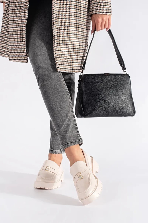 beige Dames mocassins met platform beige Dames mocassins met platform