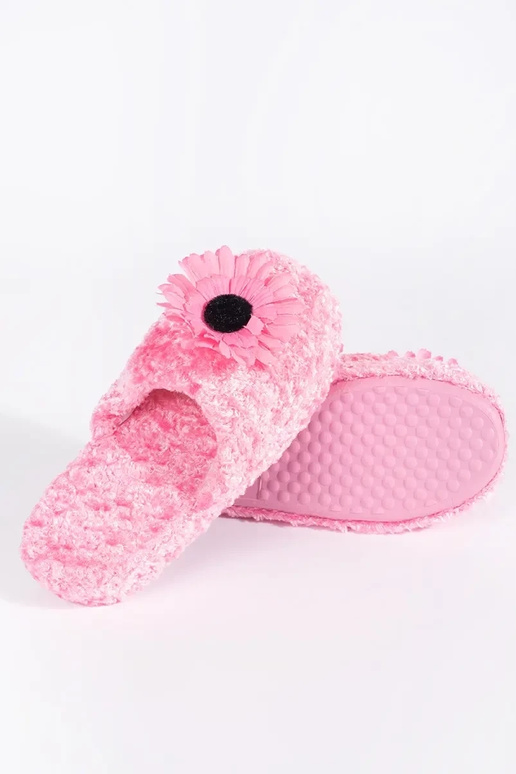 Roze kinderslofjes met decoratieve...