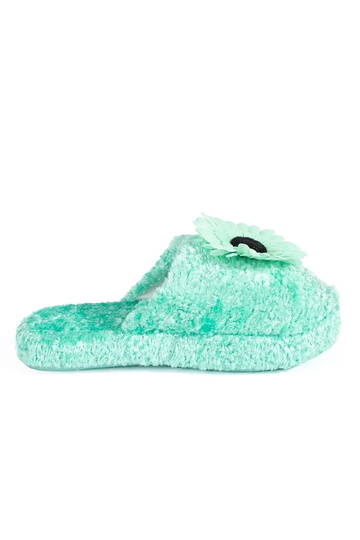Kinderslofjes in groen met...