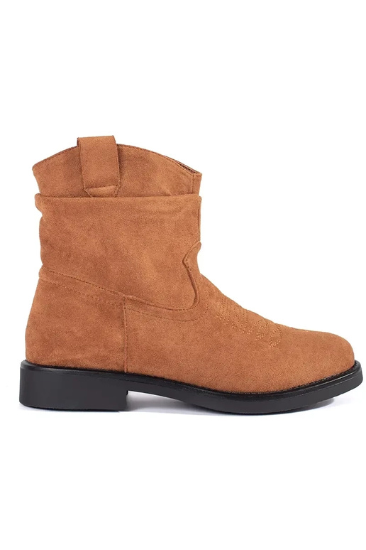 Bruine suède cowboylaarzen voor dames Bruine suède cowboylaarzen voor dames