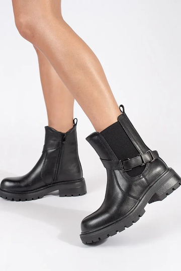 Zwarte leren damesschoenen... 2