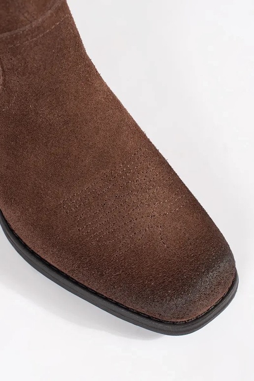 Bruin leren cowboylaarzen Sergio Leone