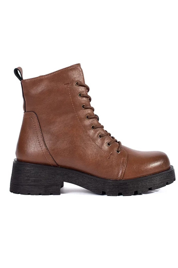 Bruine schoenen met dikke...