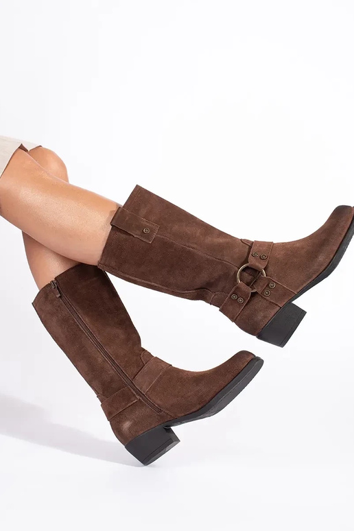 bruin leren cowboylaarzen voor dames... bruin leren cowboylaarzen voor dames...