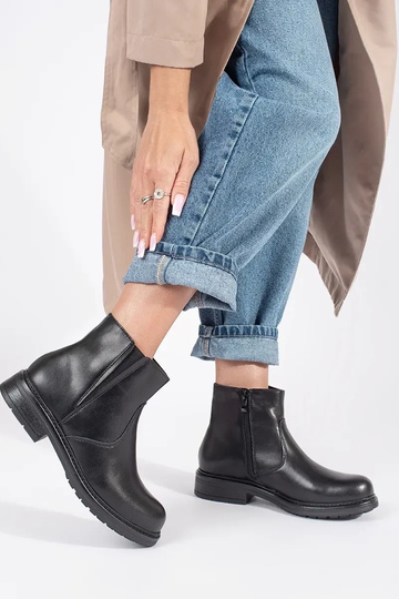 Zwart Leren Chelsea Platte... 2