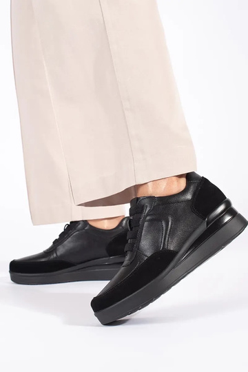 zwart leren dames sleehak... 2