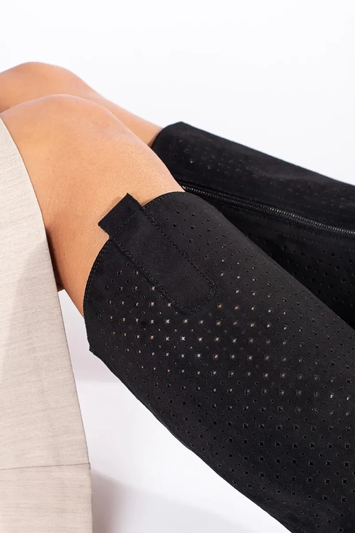 zwarte suède kaplaarzen met...