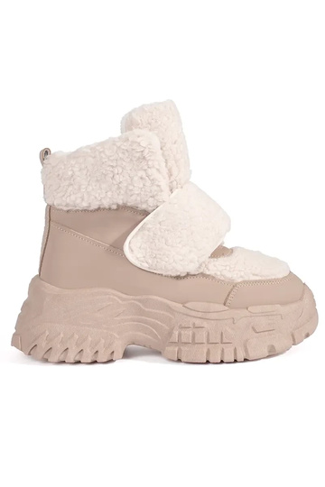 beige SnoInboots voor dames...