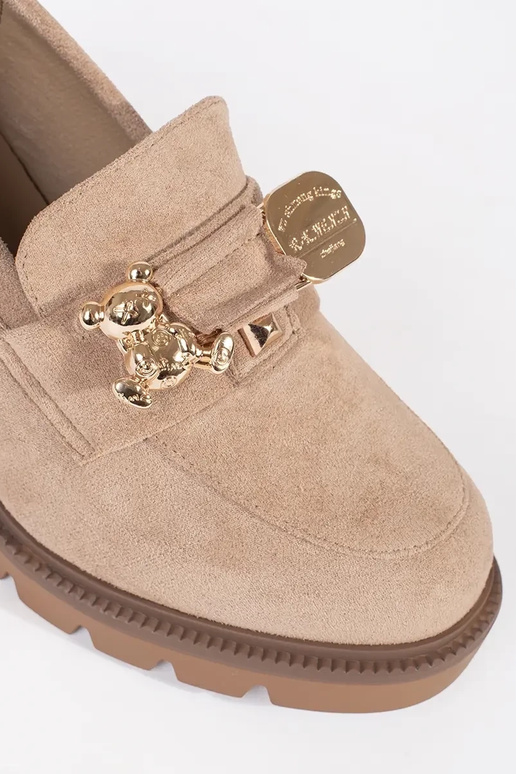 Vrouwen suède zandkleurige sneakers Vrouwen suède zandkleurige sneakers