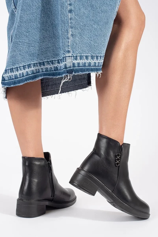 Zwarte klassieke dameslaarzen met...