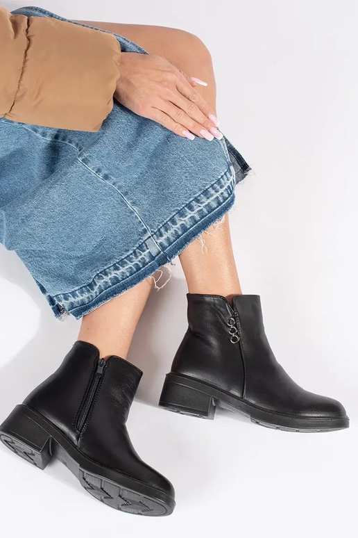 Zwarte klassieke dameslaarzen met...