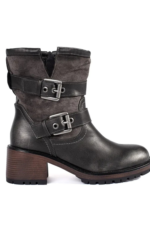 Donkerbruine dameslaarzen met hak en... Donkerbruine dameslaarzen met hak en...