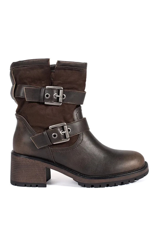 bruine kleur dames laarzen op hoge...