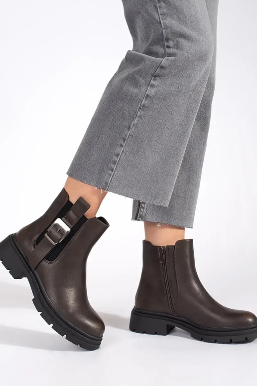 bruine kleur laarzen Dameslaarzen met... bruine kleur laarzen Dameslaarzen met...