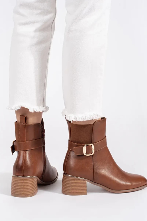 bruine kleur dames laarzen op de hiel...