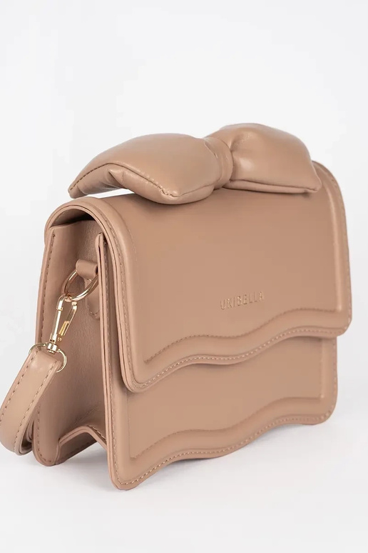 Klein beige elegante handtas met een...