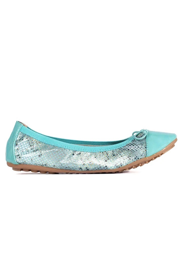 Blauwe ballerina's met strik
