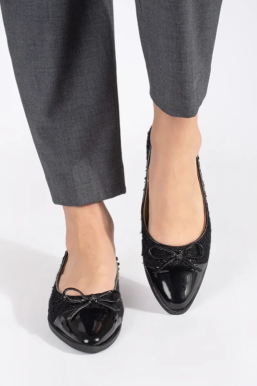 zInart glitter ballerinas met een boog