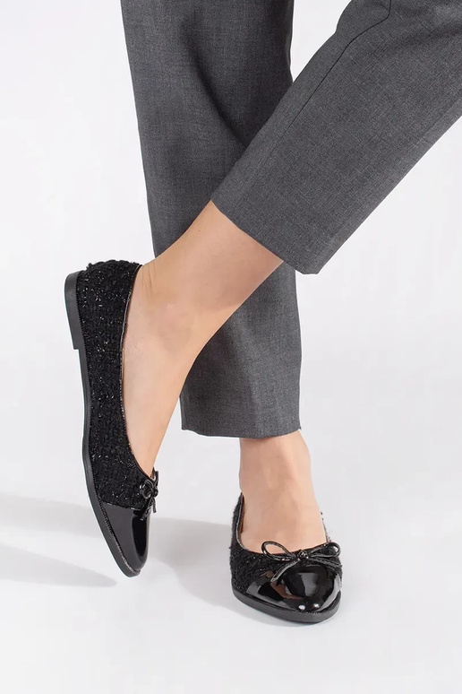 zInart glitter ballerinas met een boog