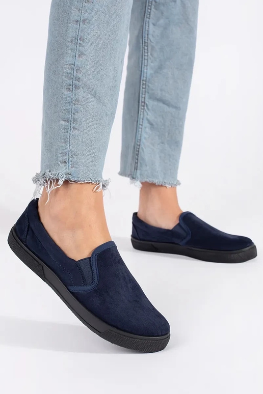 Blauwe slip-on schoenen Blauwe slip-on schoenen