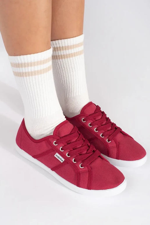 Rode lage schoenen voor vrouwen